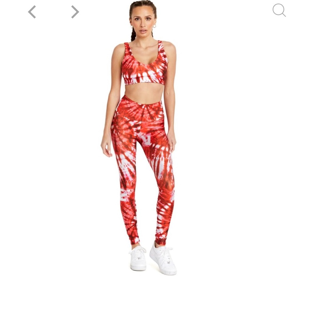Goldsheep Red Tie-Dye Activewear Set